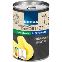 Hrušky ve sladkém nálevu 820 g půlené