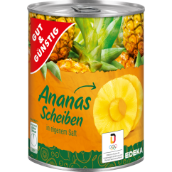 Ananas ve vlastní šťávě Gut und Gunstig 565 g