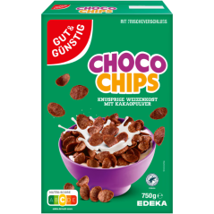 Pšeničné lupínky Choco Chips Gut und Gunstig 750 g