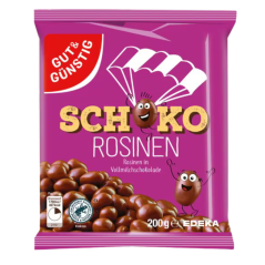 Rozinky v mléčné čokoládě Gut und Gunstig 200 g