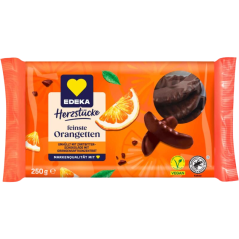 Pomerančová srdíčka v hořké čokoládě Edeka 250 g