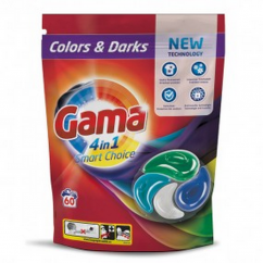 GAMA prací kapsle 4v1 Color & Darks 60 Ks