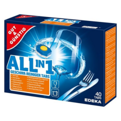 Gut und Gunstig tablety do umývačky All in one 40 Ks