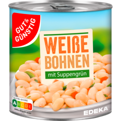 Bílé fazole se zeleninou Gut und Gunstig  800 g