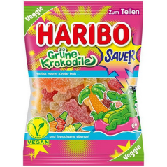 Haribo kyslé želé bonbóny zelený krokodíl 175g