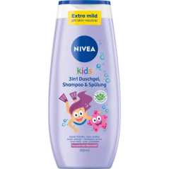 Nivea Kids 3v1 sprchový gél šampón a kondicionér Čučoriedka